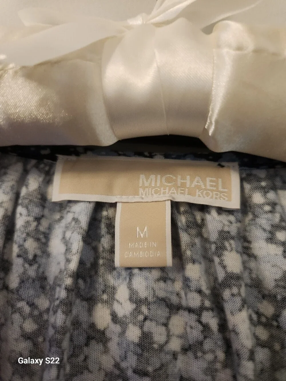 Michael Kors Blue Floral Scoop-Neck Women’s Top